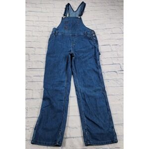 Dickies Bib Overalls WOMENS SIZE S Relaxed Fit Carpenter Blue Denim